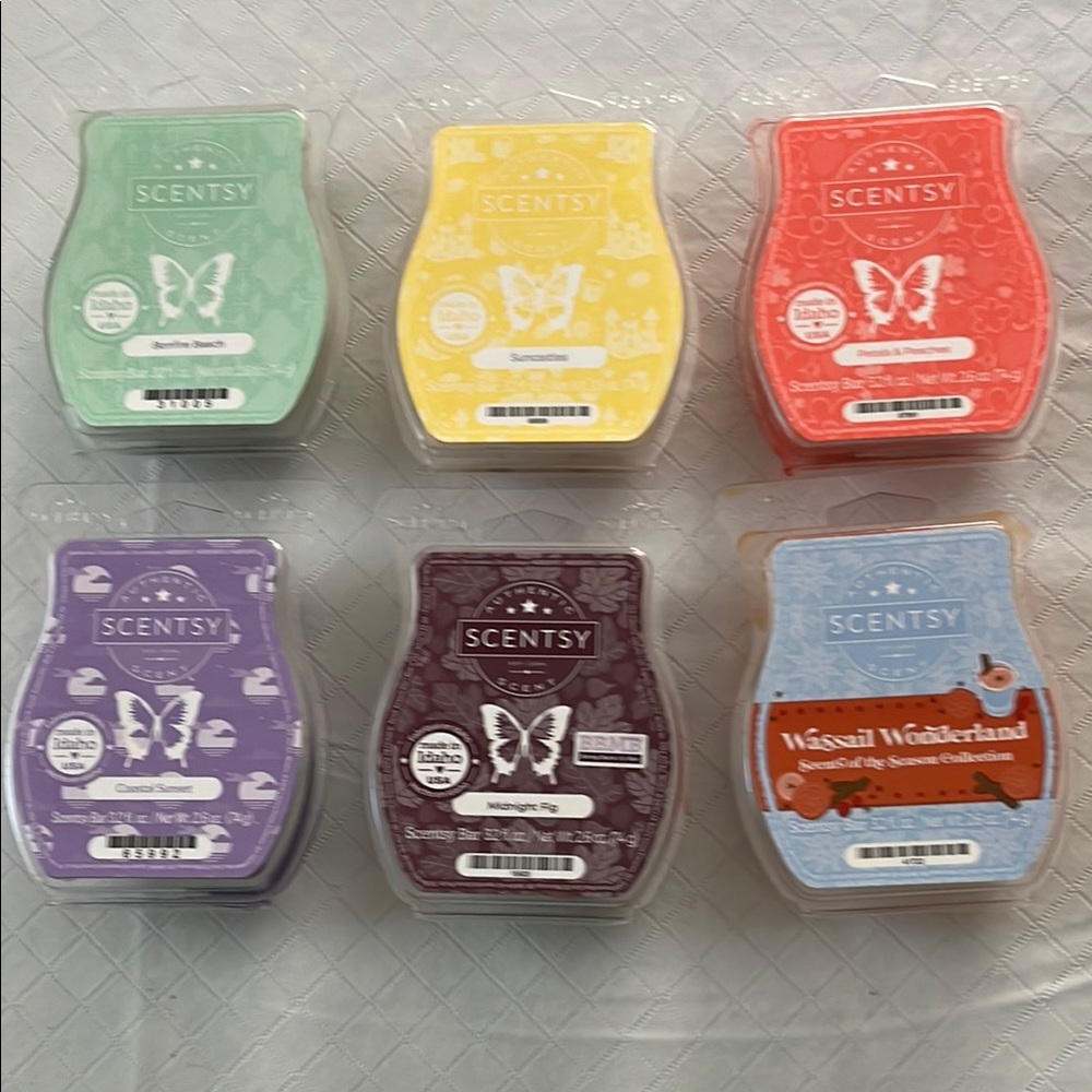 Scentsy Wax Bars, set of 6, new and unused